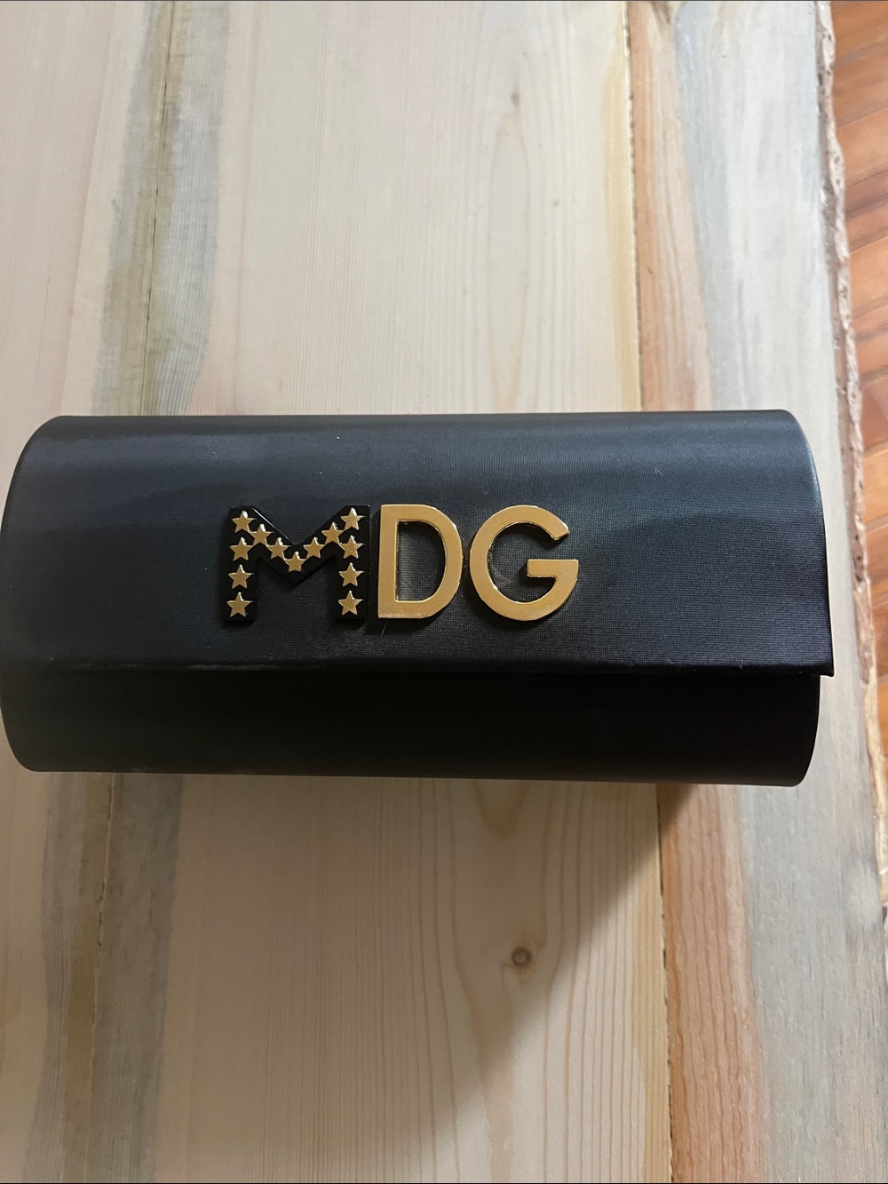 Madonna Dolce & Gabbana Black Sunglasses Case with Gold Logo